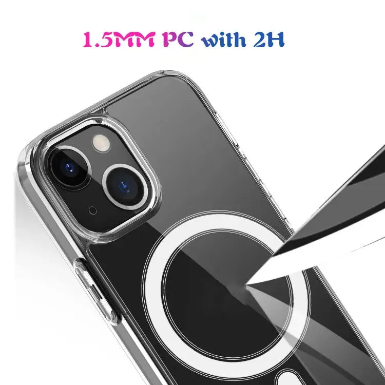 Magsafe Case Simple Magnetic Ring All-inclusive Clear Crystal Acrylic PC +TPU Shockproof Case For iPhone 13 mini