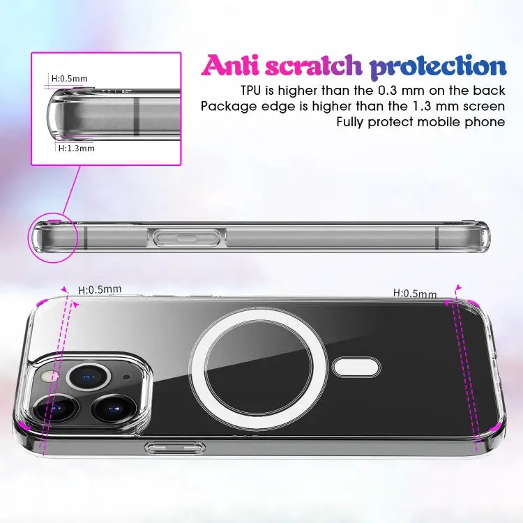 Magsafe Clear Acrylic PC +TPU Phone Case For iPhone 14 For iPhone 14 Pro For iPhone 14 Plus For iPhone 14 Pro Max