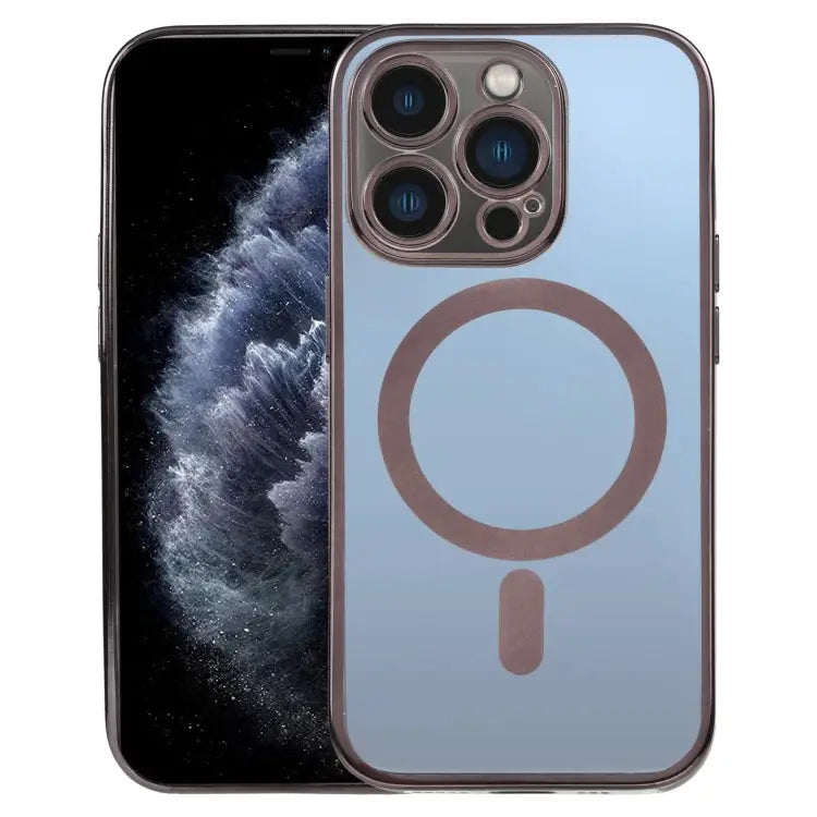 MagSafe Electroplating Straight TPU Phone Case For iPhone 11 For iPhone 11 Pro - For iPhone 11 Pro / Black - Apple