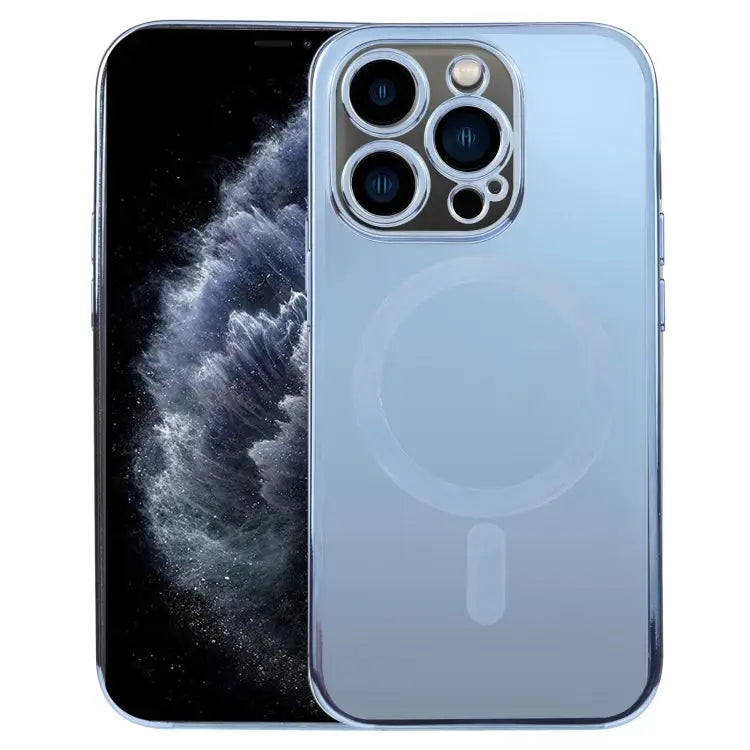 MagSafe Electroplating Straight TPU Phone Case For iPhone 11 For iPhone 11 Pro - For iPhone 11 Pro / Blue - Apple