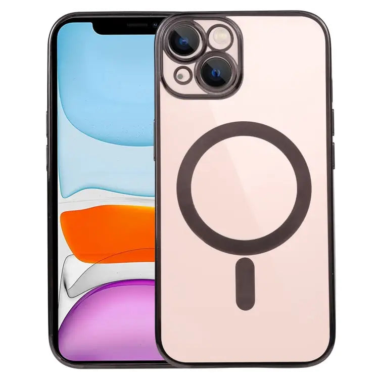 MagSafe Electroplating Straight TPU Phone Case For iPhone 11 For iPhone 11 Pro - For iPhone 11 / Black - Apple