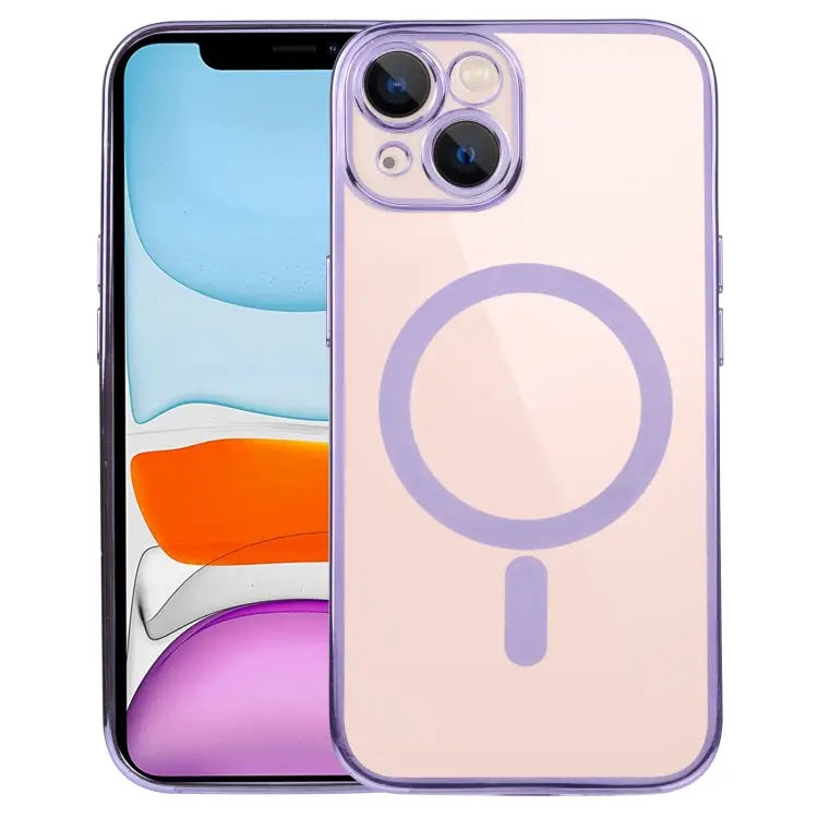 MagSafe Electroplating Straight TPU Phone Case For iPhone 11 For iPhone 11 Pro - For iPhone 11 / Purple - Apple