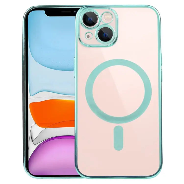 MagSafe Electroplating Straight TPU Phone Case For iPhone 11 For iPhone 11 Pro - For iPhone 11 / Green - Apple