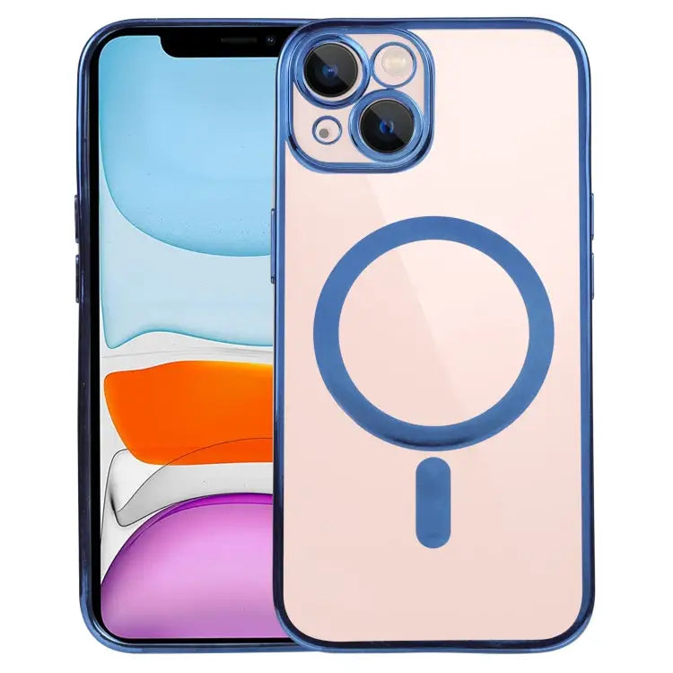 MagSafe Electroplating Straight TPU Phone Case For iPhone 11 For iPhone 11 Pro - For iPhone 11 / Dark Blue - Apple