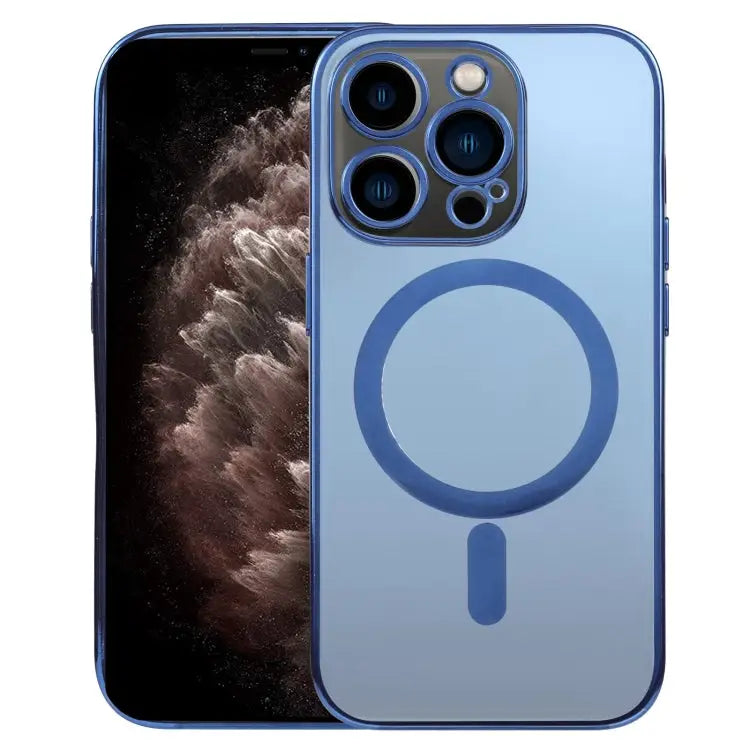 MagSafe Electroplating Straight TPU Phone Case For iPhone 11 Pro Max - For iPhone 11 Pro Max / Dark Blue - Apple