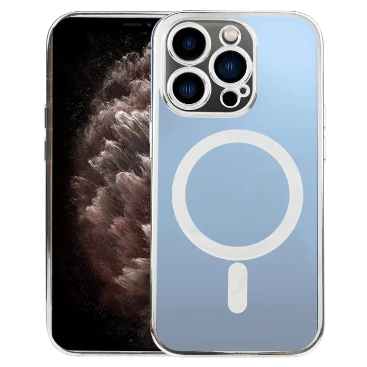 MagSafe Electroplating Straight TPU Phone Case For iPhone 11 Pro Max - For iPhone 11 Pro Max / Silver - Apple