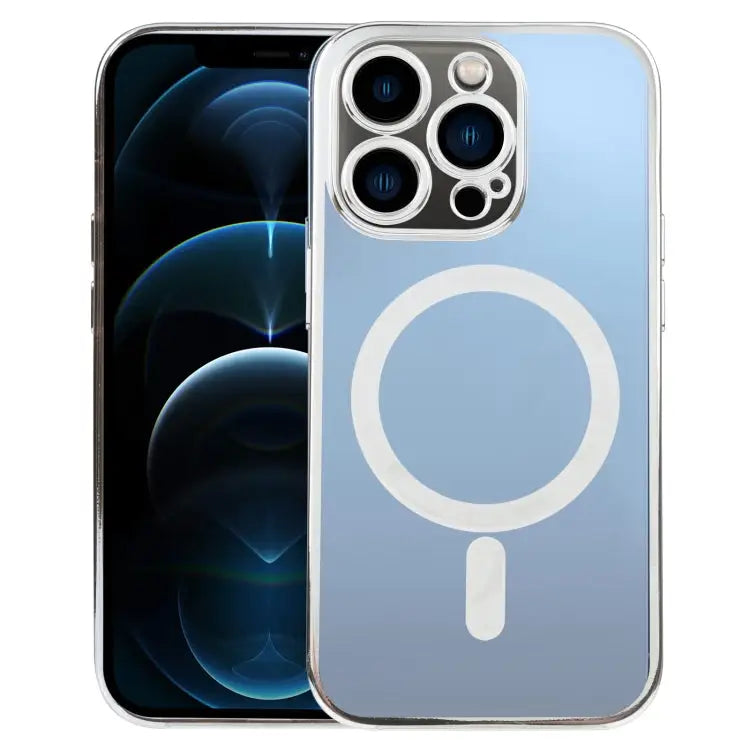 MagSafe Electroplating Straight TPU Phone Case For iPhone 12 Pro For iPhone 12 Pro Max - For iPhone 12 Pro Max / Silver