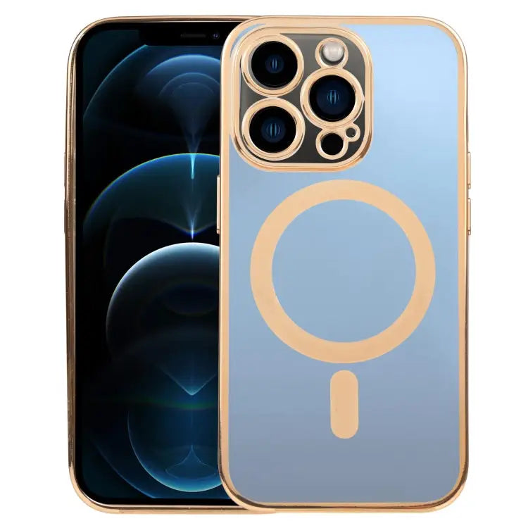 MagSafe Electroplating Straight TPU Phone Case For iPhone 12 Pro For iPhone 12 Pro Max - For iPhone 12 Pro Max / Gold