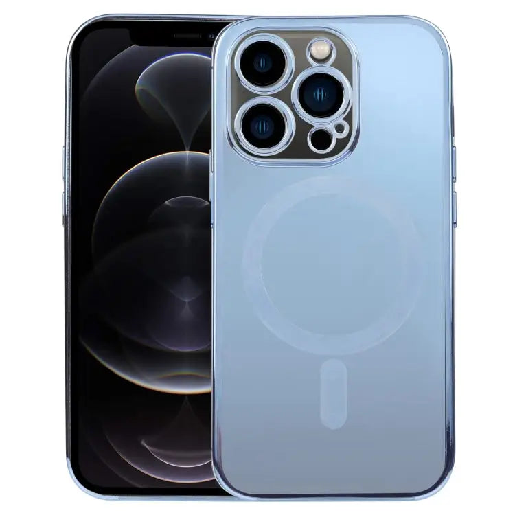 MagSafe Electroplating Straight TPU Phone Case For iPhone 12 Pro For iPhone 12 Pro Max - For iPhone 12 Pro / Blue