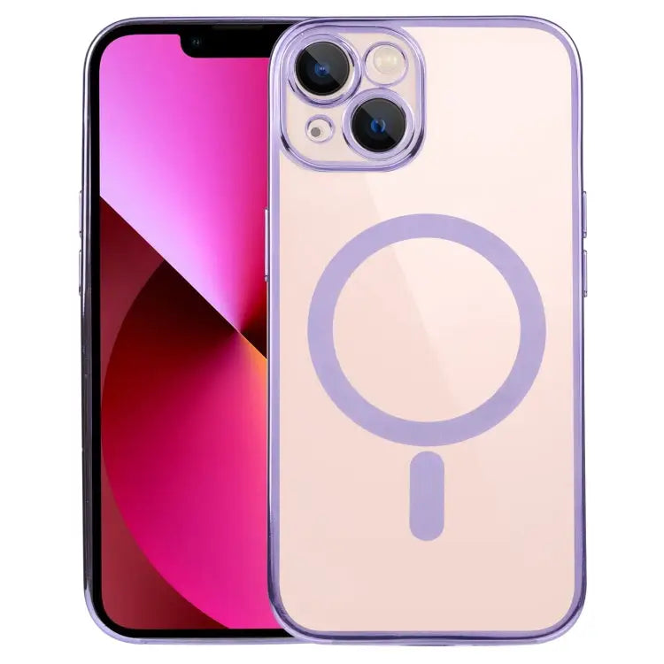 MagSafe Electroplating Straight TPU Phone Case For iPhone 13 For iPhone 13 Pro - For iPhone 13 / Purple - Apple