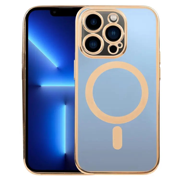 MagSafe Electroplating Straight TPU Phone Case For iPhone 13 For iPhone 13 Pro - For iPhone 13 Pro / Gold - Apple