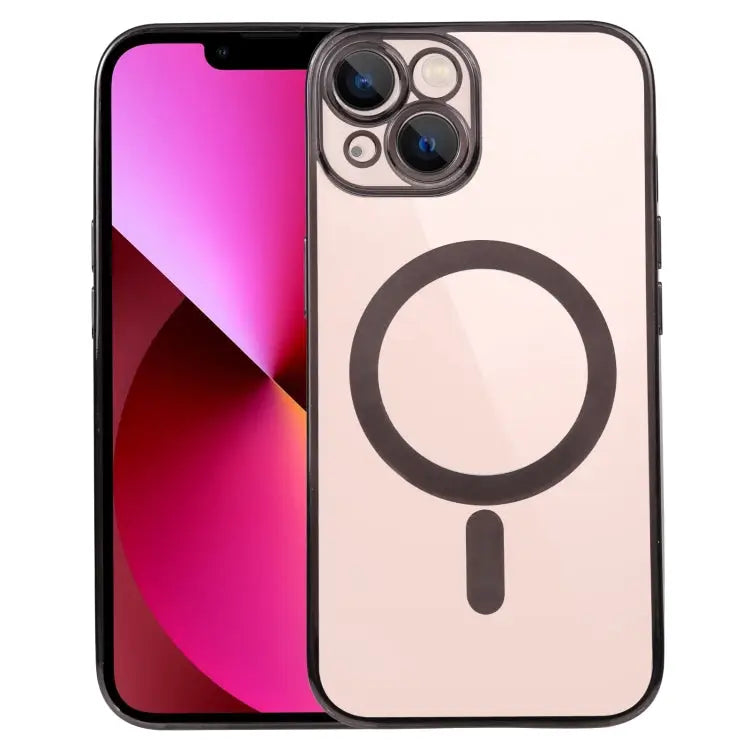 MagSafe Electroplating Straight TPU Phone Case For iPhone 13 For iPhone 13 Pro - For iPhone 13 / Black - Apple