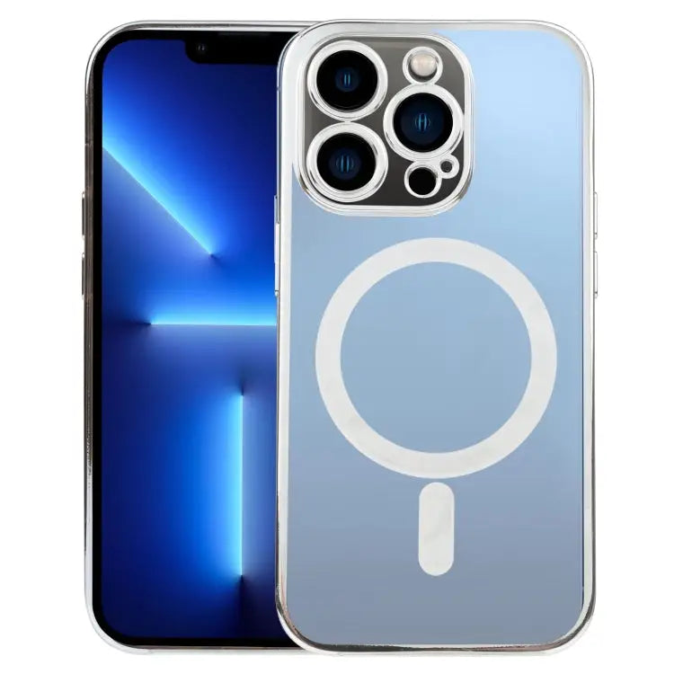 MagSafe Electroplating Straight TPU Phone Case For iPhone 13 For iPhone 13 Pro - For iPhone 13 Pro / Silver - Apple