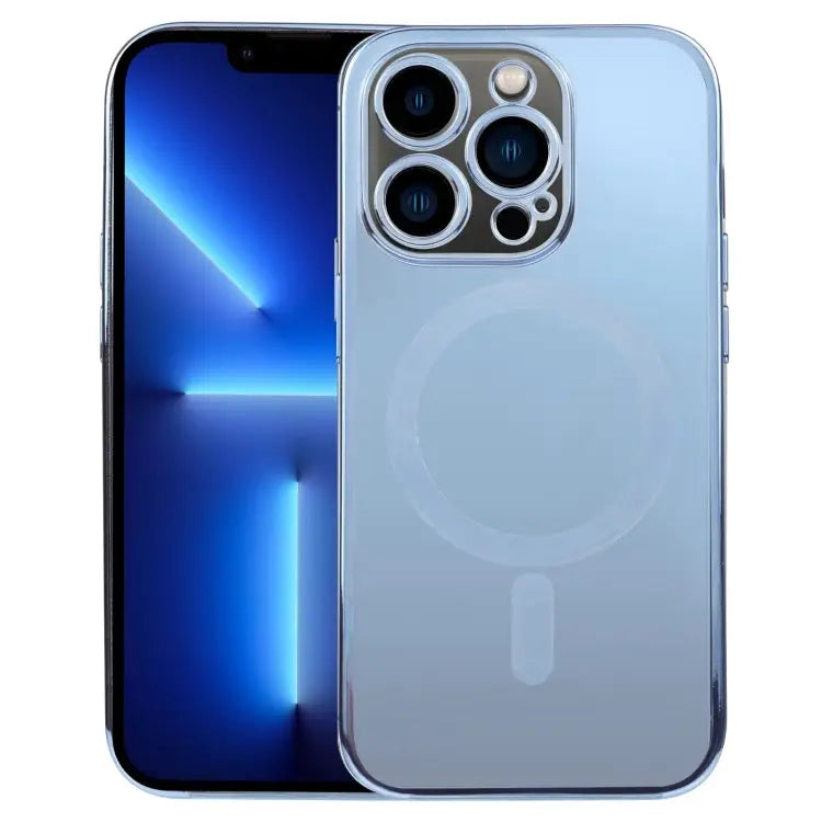 MagSafe Electroplating Straight TPU Phone Case For iPhone 13 For iPhone 13 Pro - For iPhone 13 Pro / Blue - Apple
