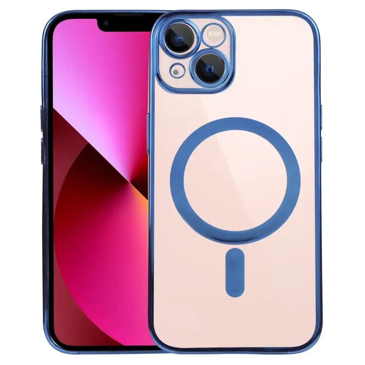 MagSafe Electroplating Straight TPU Phone Case For iPhone 13 For iPhone 13 Pro - For iPhone 13 / Dark Blue - Apple