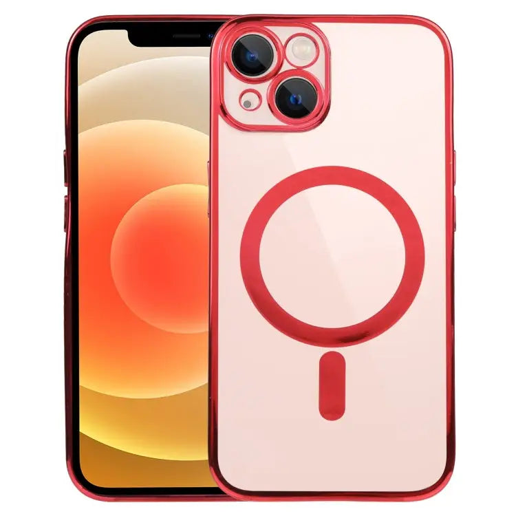 MagSafe Electroplating Straight TPU Phone Case For iPhone 13 Pro Max For iPhone 12 - For iPhone 12 / Red - Apple