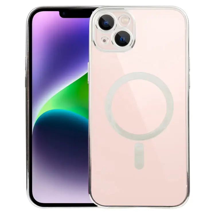 MagSafe Electroplating Straight TPU Phone Case For iPhone 14 For iPhone 14 Plus - For iPhone 14 / Silver - Apple