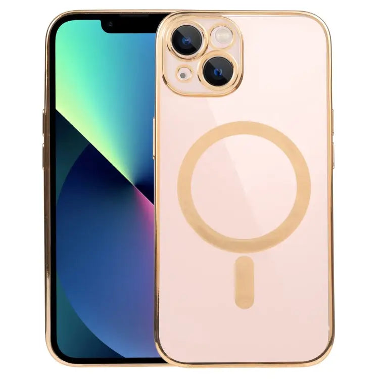 MagSafe Electroplating Straight TPU Phone Case For iPhone 14 For iPhone 14 Plus - For iPhone 14 Plus / Gold - Apple