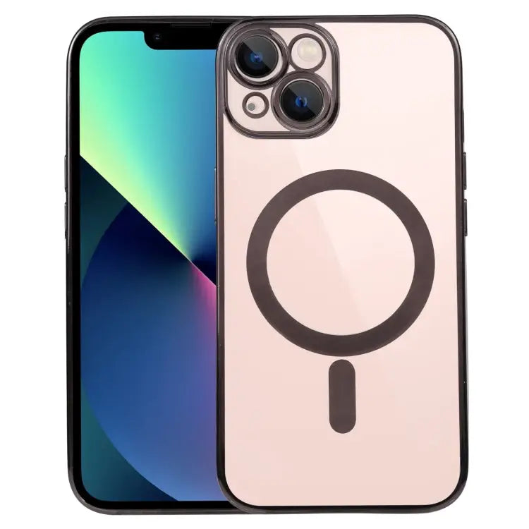 MagSafe Electroplating Straight TPU Phone Case For iPhone 14 For iPhone 14 Plus - For iPhone 14 Plus / Black - Apple