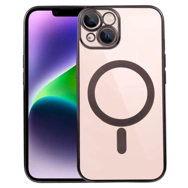 MagSafe Electroplating Straight TPU Phone Case For iPhone 14 For iPhone 14 Plus - For iPhone 14 / Black - Apple