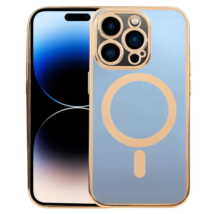 MagSafe Electroplating Straight TPU Phone Case For iPhone 14 Pro For iPhone 14 Pro Max - For iPhone 14 Pro Max / Gold