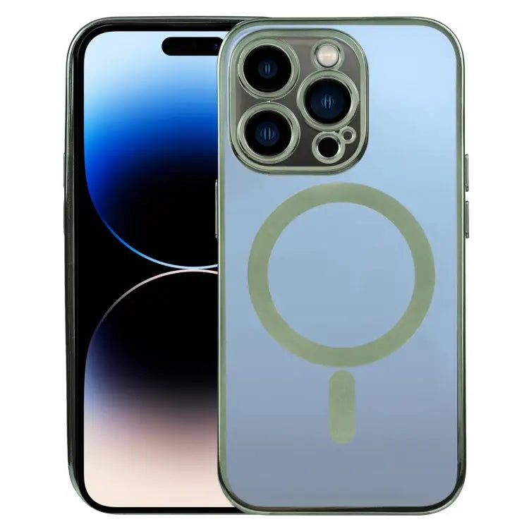 MagSafe Electroplating Straight TPU Phone Case For iPhone 14 Pro For iPhone 14 Pro Max - For iPhone 14 Pro Max / Dark