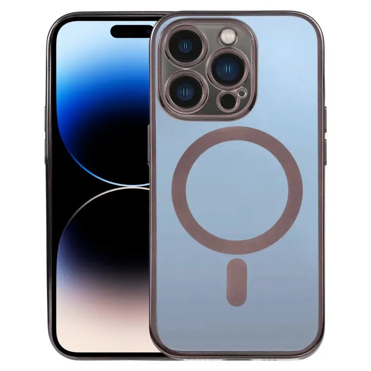 MagSafe Electroplating Straight TPU Phone Case For iPhone 14 Pro For iPhone 14 Pro Max - For iPhone 14 Pro / Black