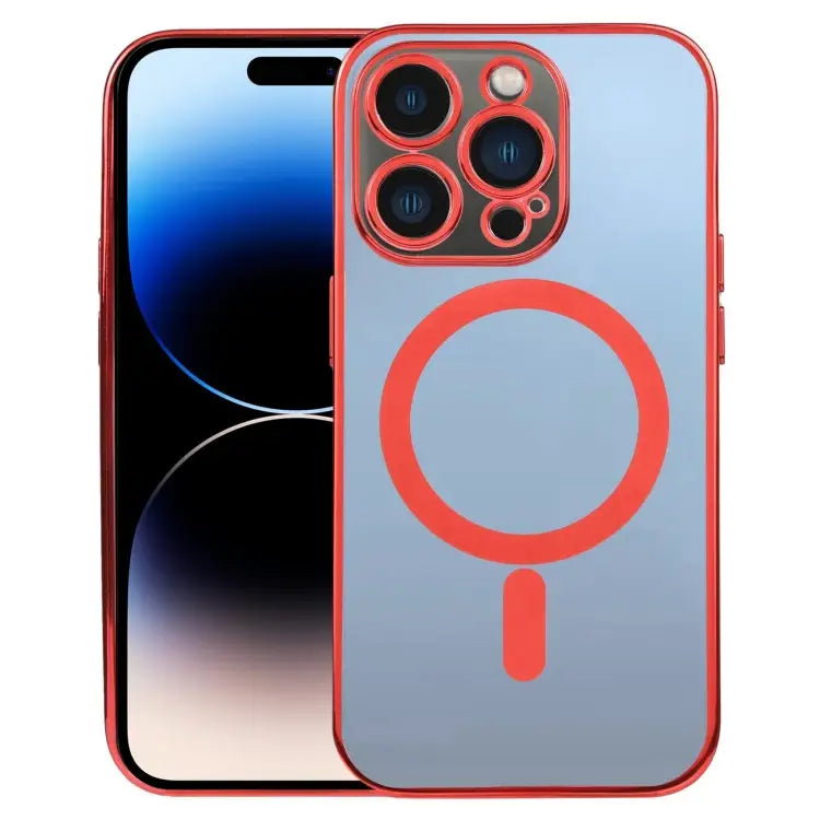 MagSafe Electroplating Straight TPU Phone Case For iPhone 14 Pro For iPhone 14 Pro Max - For iPhone 14 Pro Max / Red
