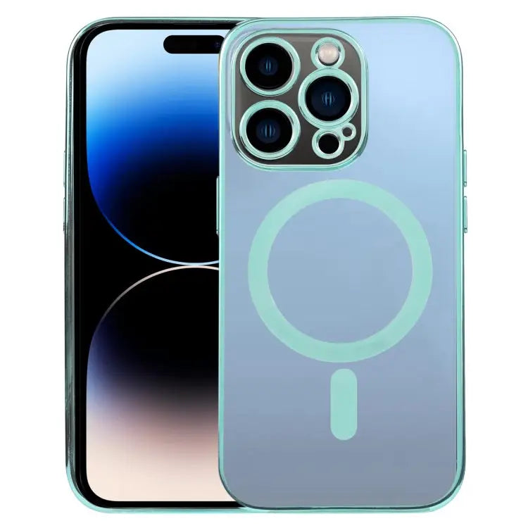 MagSafe Electroplating Straight TPU Phone Case For iPhone 14 Pro For iPhone 14 Pro Max - For iPhone 14 Pro / Green