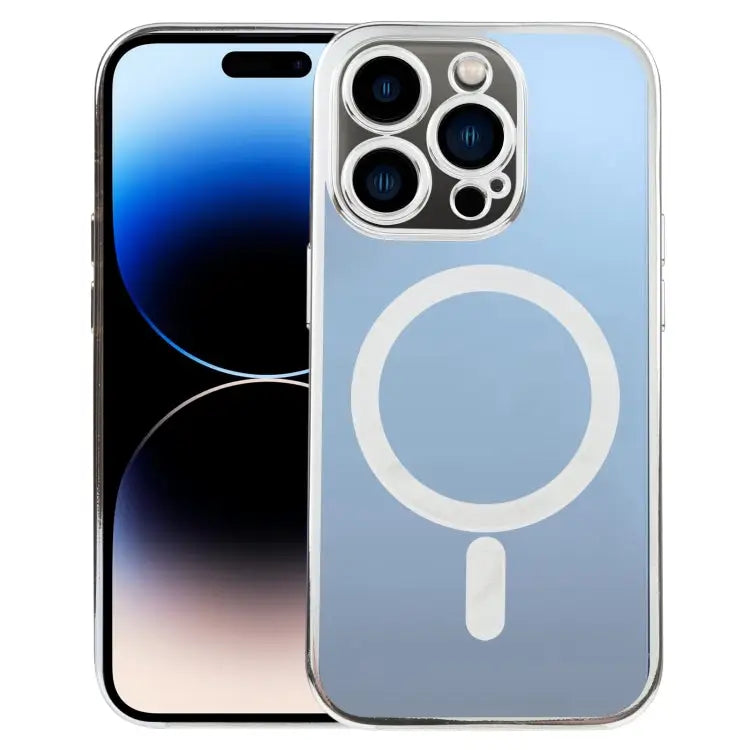 MagSafe Electroplating Straight TPU Phone Case For iPhone 14 Pro For iPhone 14 Pro Max - For iPhone 14 Pro Max / Silver