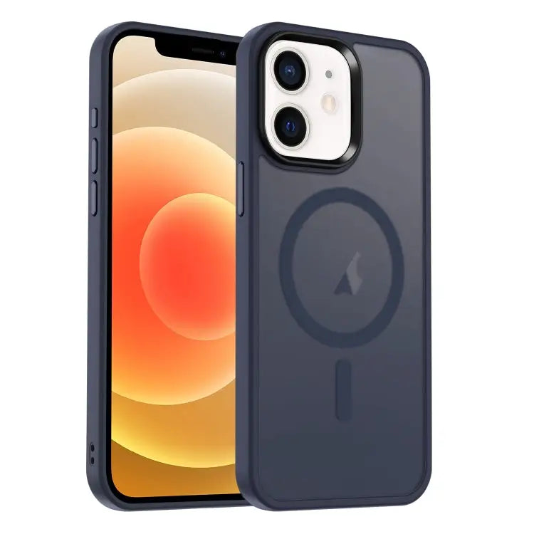 MagSafe Magnetic Skin Feel Frosted Phone Case For iPhone 13 Pro For iPhone 13 For iPhone 12 - For iPhone 12 / Dark Blue