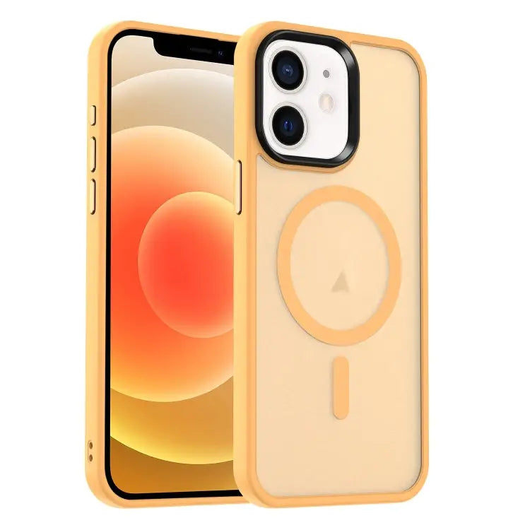 MagSafe Magnetic Skin Feel Frosted Phone Case For iPhone 13 Pro For iPhone 13 For iPhone 12 - For iPhone 12 / Orange