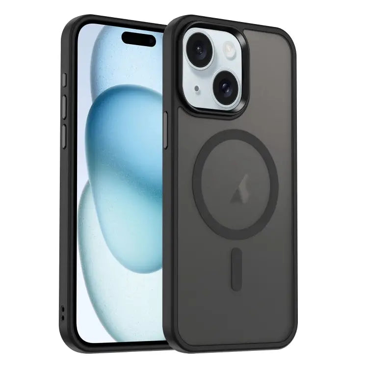 MagSafe Magnetic Skin Feel Frosted Phone Case For iPhone 15 For iPhone 14 Plus For iPhone 14 - For iPhone 15 / Black