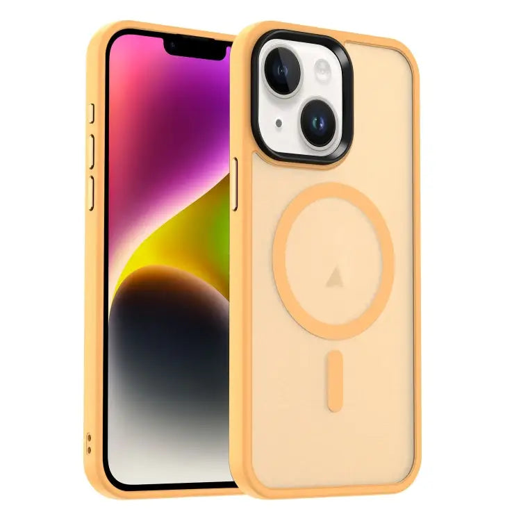 MagSafe Magnetic Skin Feel Frosted Phone Case For iPhone 15 For iPhone 14 Plus For iPhone 14 - For iPhone 14 / Orange