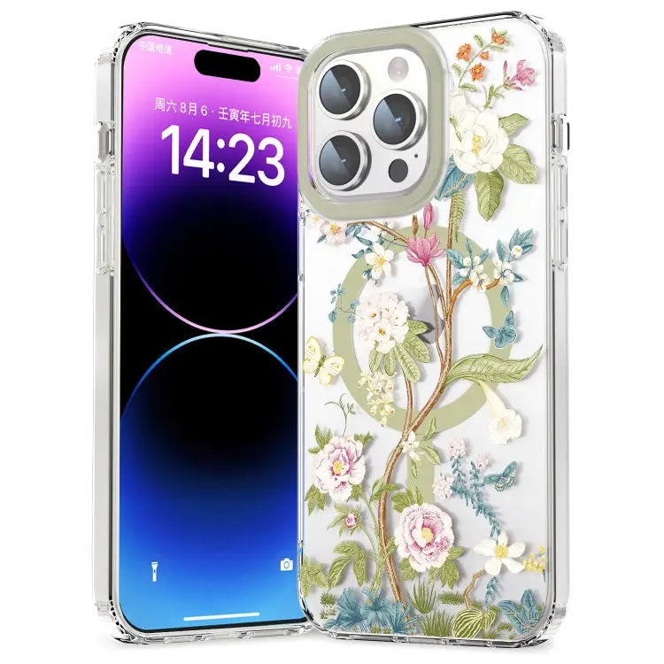MagSafe Magnetic TPU Phone Case - For iPhone 11 / Blue Hydrangea Ball
