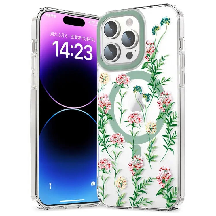 MagSafe Magnetic TPU Phone Case - For iPhone 11 Pro Max / Vine Rose