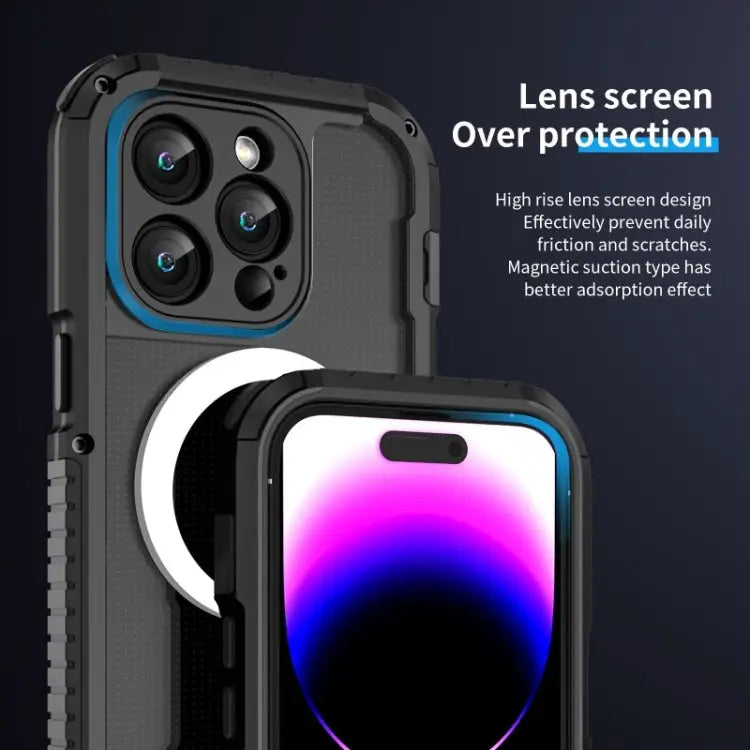 MagSafe Shockproof Metal Phone Case For iPhone 15 Pro Max For iPhone 15 Pro For iPhone 14 Pro For iPhone 14 Pro Max