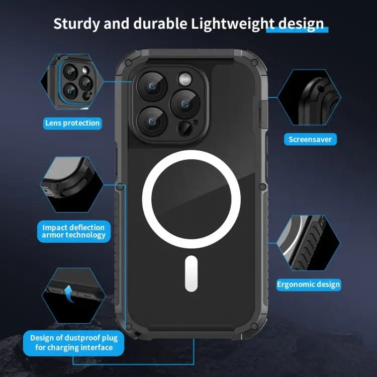 MagSafe Shockproof Metal Phone Case For iPhone 15 Pro Max For iPhone 15 Pro For iPhone 14 Pro For iPhone 14 Pro Max