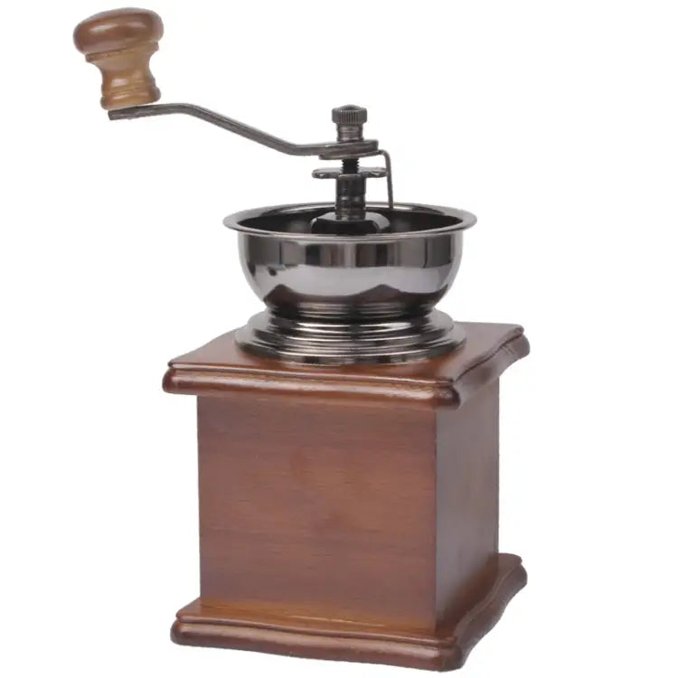 Manual Coffee Mill Wood Stand Bowl Antique Hand Coffee Bean Grinder Wood - Wood