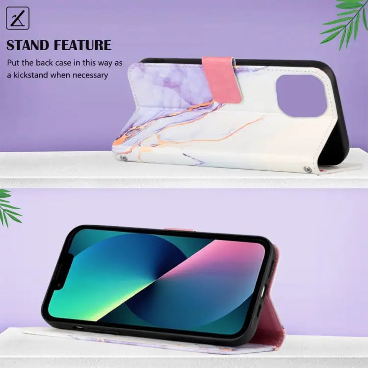 Marble Pattern Flip Leather Phone Case For iPhone 14 For iPhone 14 Plus For iPhone 14 Pro Max For iPhone 14 Pro - Apple