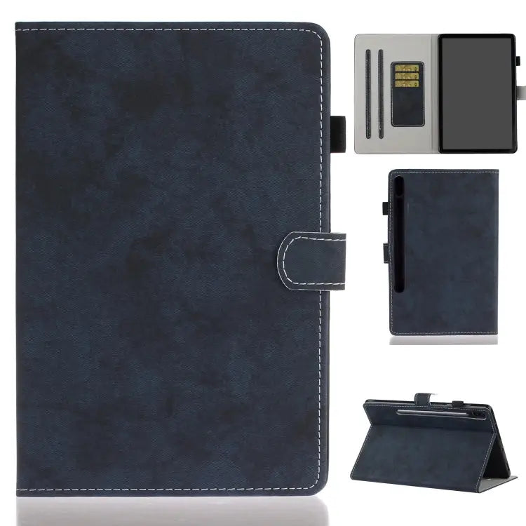 Marble Style Cloth Texture Leather Case with Bracket & Card Slot & Pen Slot & Anti Skid Strip For Samsung Galaxy Tab A7