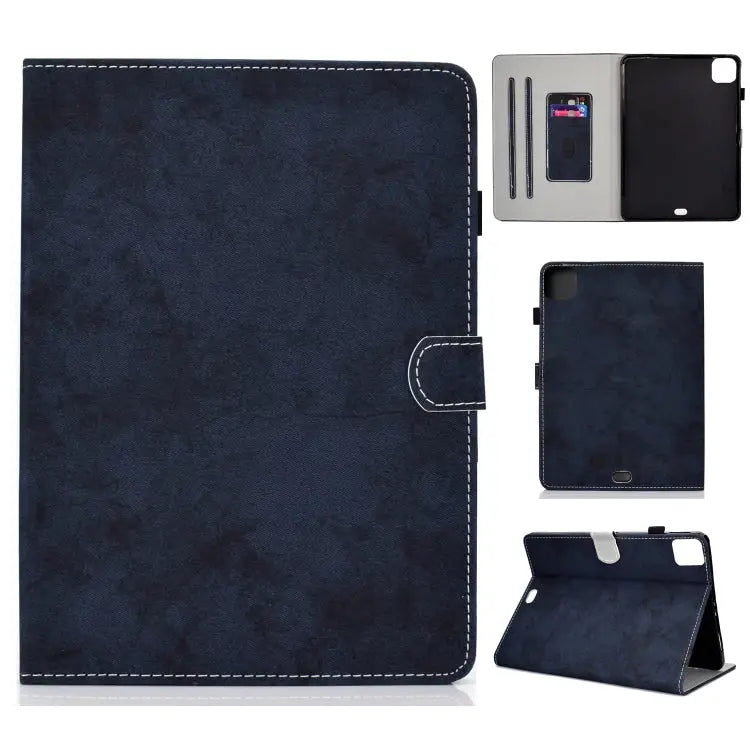 Marble Style Cloth Texture Leather Case with Bracket & Card Slot & Pen Slot & Anti Skid Strip For Samsung Galaxy Tab A7