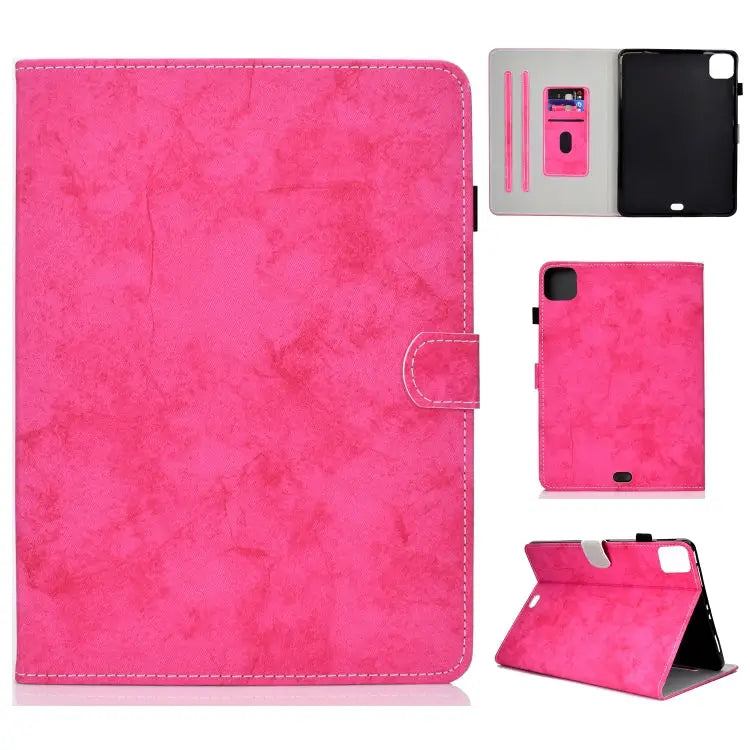 Marble Style Cloth Texture Leather Case with Bracket & Card Slot & Pen Slot & Anti Skid Strip For Samsung Galaxy Tab A7