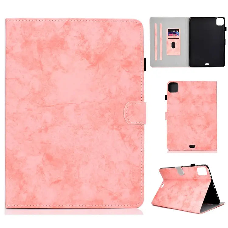 Marble Style Cloth Texture Leather Case with Bracket & Card Slot & Pen Slot & Anti Skid Strip For Samsung Galaxy Tab A7