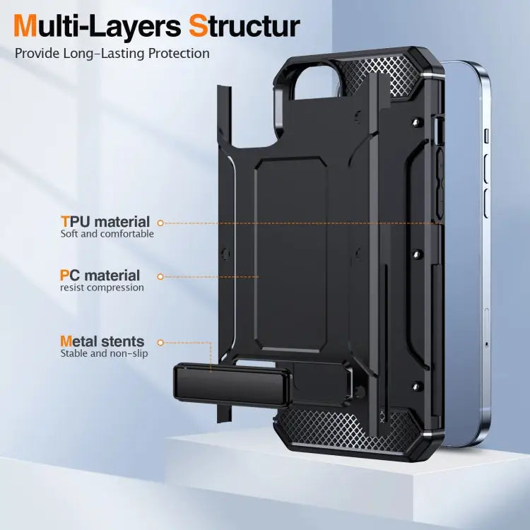 Matte Holder Phone Case - For iPhone 15 / Black