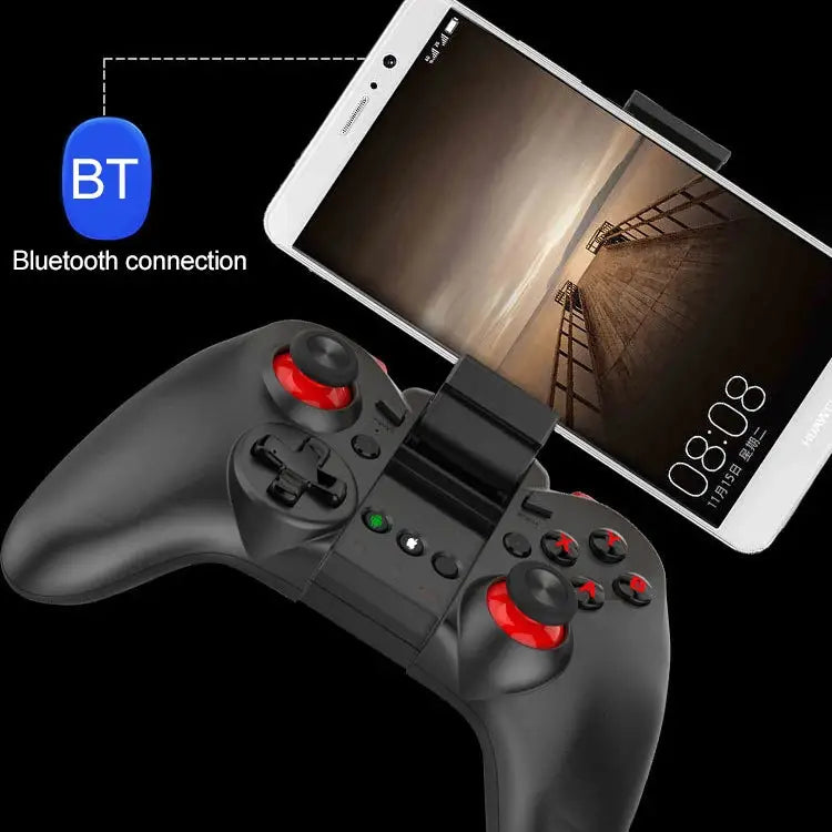 MB-838(X5Plus) Bluetooth 4.0 + 2.4G Wireless Dual-mode Gamepad with Retractable Bracket Support Android / IOS Direct