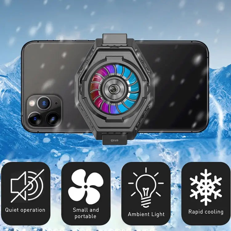 MB-F3 Mobile Phone Live Broadcast Gaming Semiconductor Radiator Back Clamp Cooling Fan MB-F3 - MB-F3