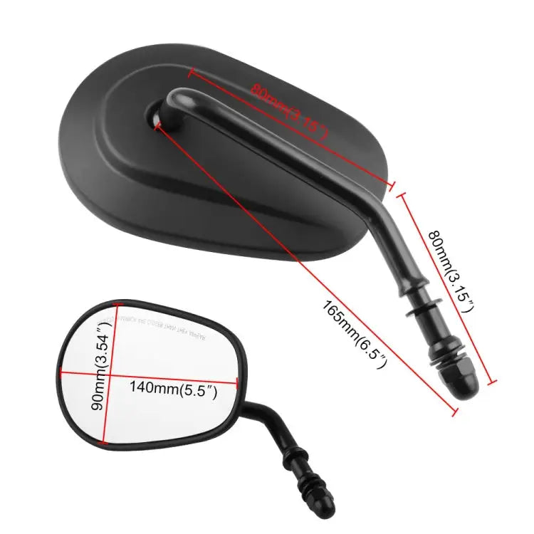 MB-MR008-BK Motorcycle Modified Rotatable Matt Rear View Mirror Set for Harley Davidson XL 883 1200 For Harley Davidson