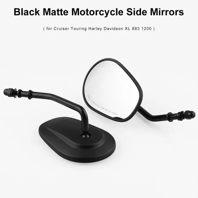 MB-MR008-BK Motorcycle Modified Rotatable Matt Rear View Mirror Set for Harley Davidson XL 883 1200 For Harley Davidson