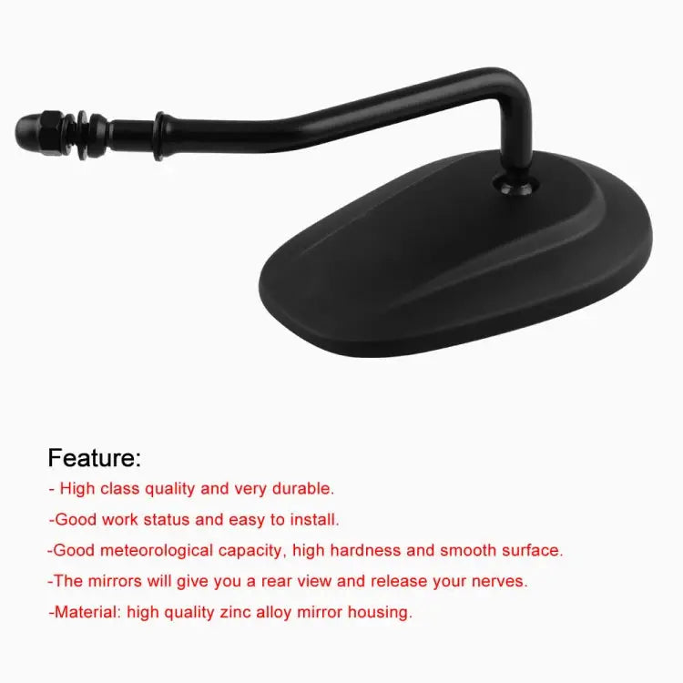 MB-MR008-BK Motorcycle Modified Rotatable Matt Rear View Mirror Set for Harley Davidson XL 883 1200 For Harley Davidson